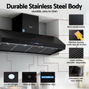 Devanti 1500mm Commercial BBQ Range Hood Dual Motor W/ Remote Control Black