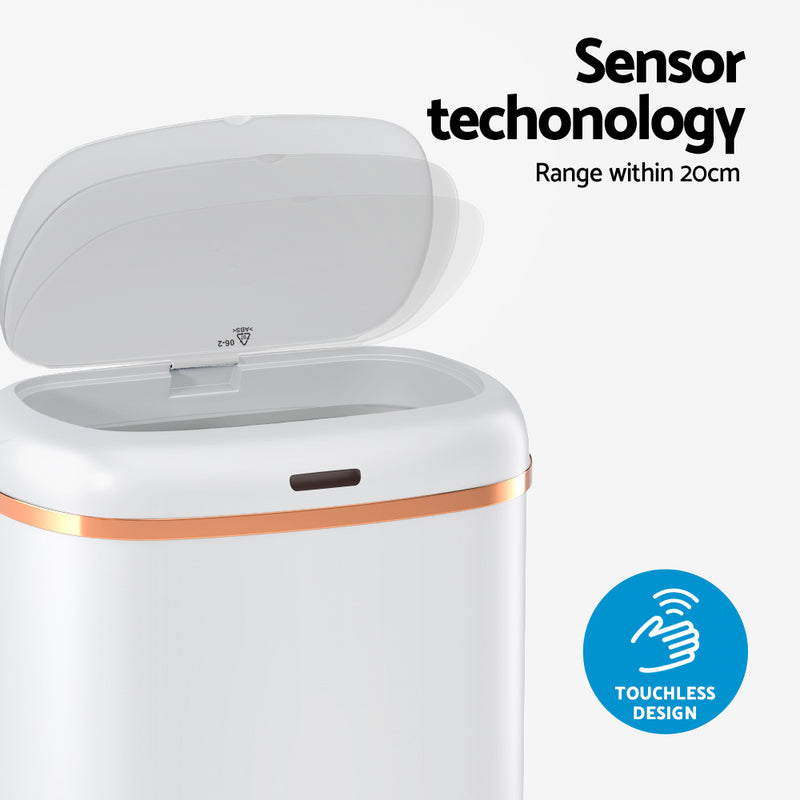 38L Motion Sensor Bin Rubbish Automatic White