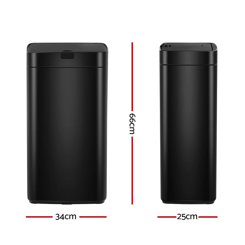 45L Motion Sensor Bin Rubbish Automatic Black