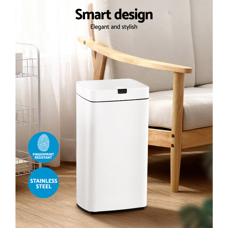 45L Motion Sensor Bin Automatic White