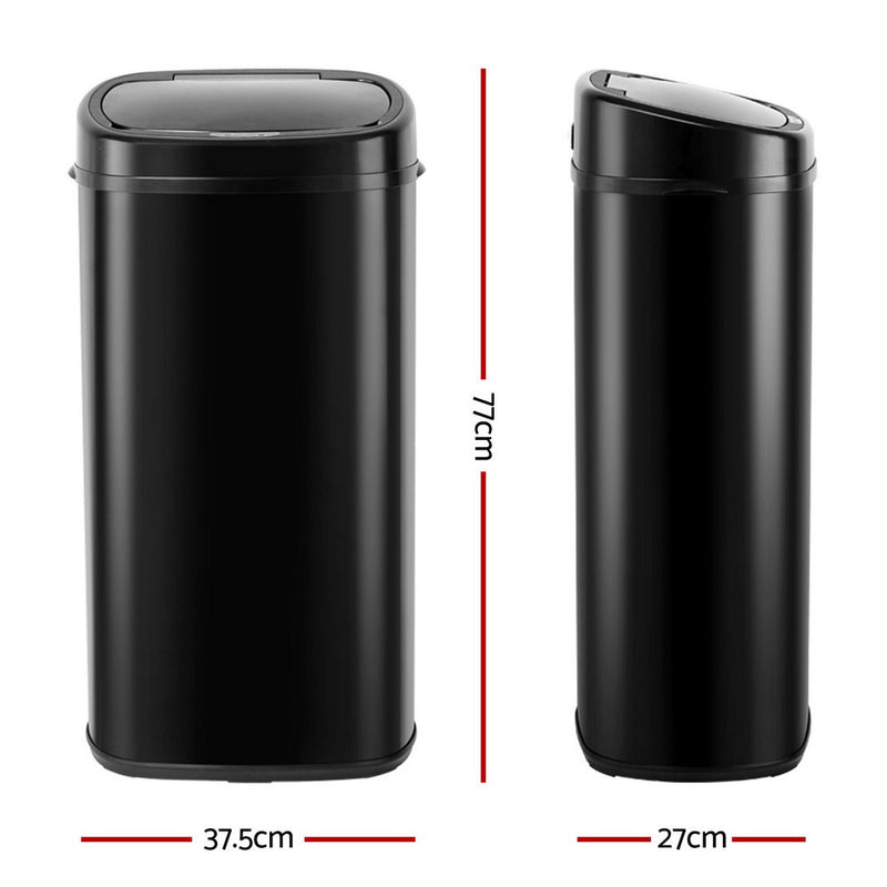 68L Motion Sensor Bin Rubbish Automatic Black