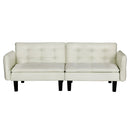 Artiss Sofa Bed 3 Seater Tufted Faux Linen Beige