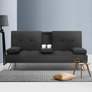 Artiss Sofa Bed 175CM Dark Grey Fabric
