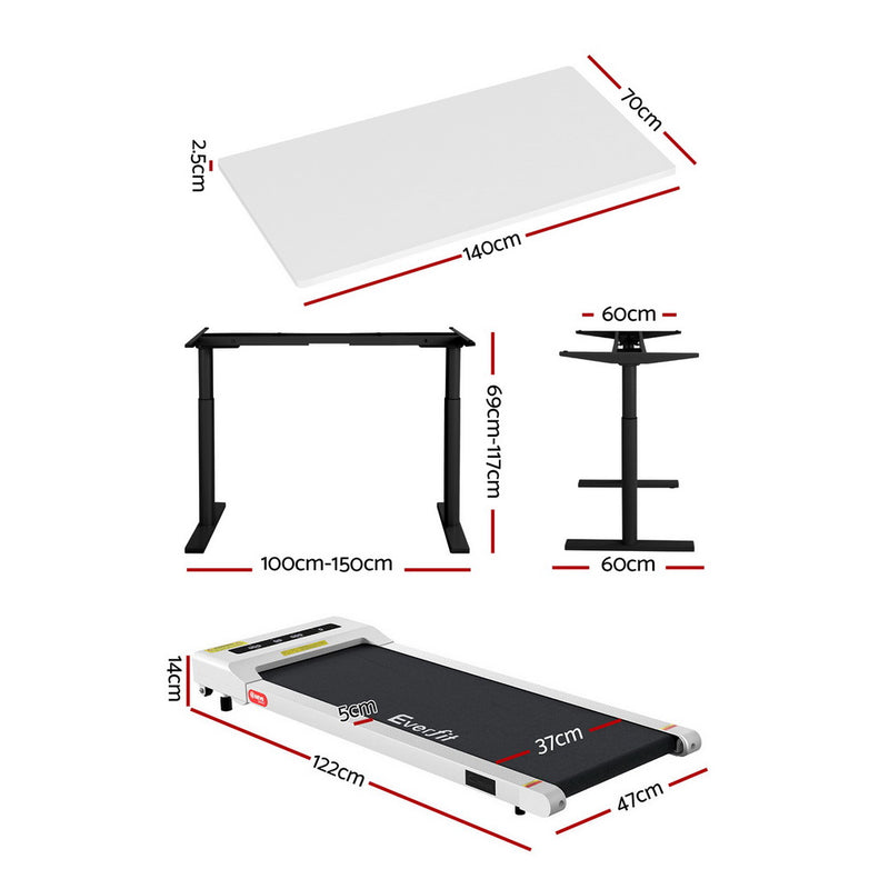 Artiss Treadmill Automatic Standing Desk with 360mm Electric Walking Pad