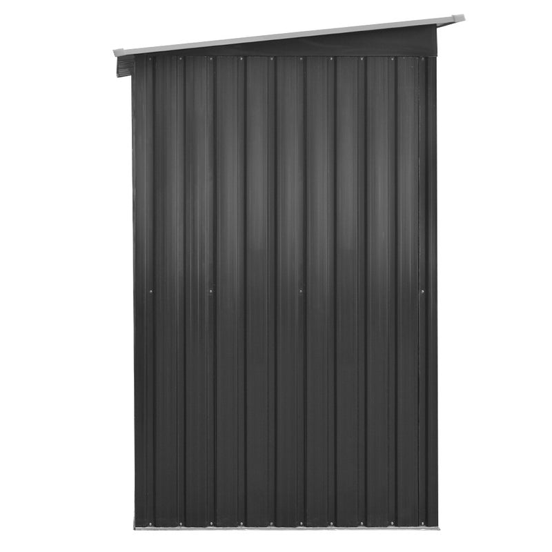 Garden Shed 1.94x1.21M w/Metal Base Sheds Outdoor Storage Tool Steel House Sliding Door