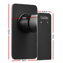 Shower Mixer Tap Wall Bath Taps Brass Hot Cold Basin Bathroom Black