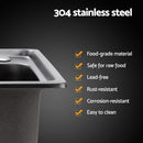 Kitchen Sink 61X43CM Stainless Steel Basin Single Bowl Black Drain Basket