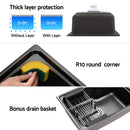 Kitchen Sink 61X43CM Stainless Steel Basin Single Bowl Black Drain Basket