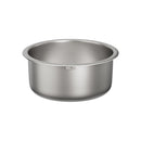 Kitchen Sink 43cm Round Stainless Steel Basin Single Bowl Silver