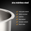 Kitchen Sink 43cm Round Stainless Steel Basin Single Bowl Silver