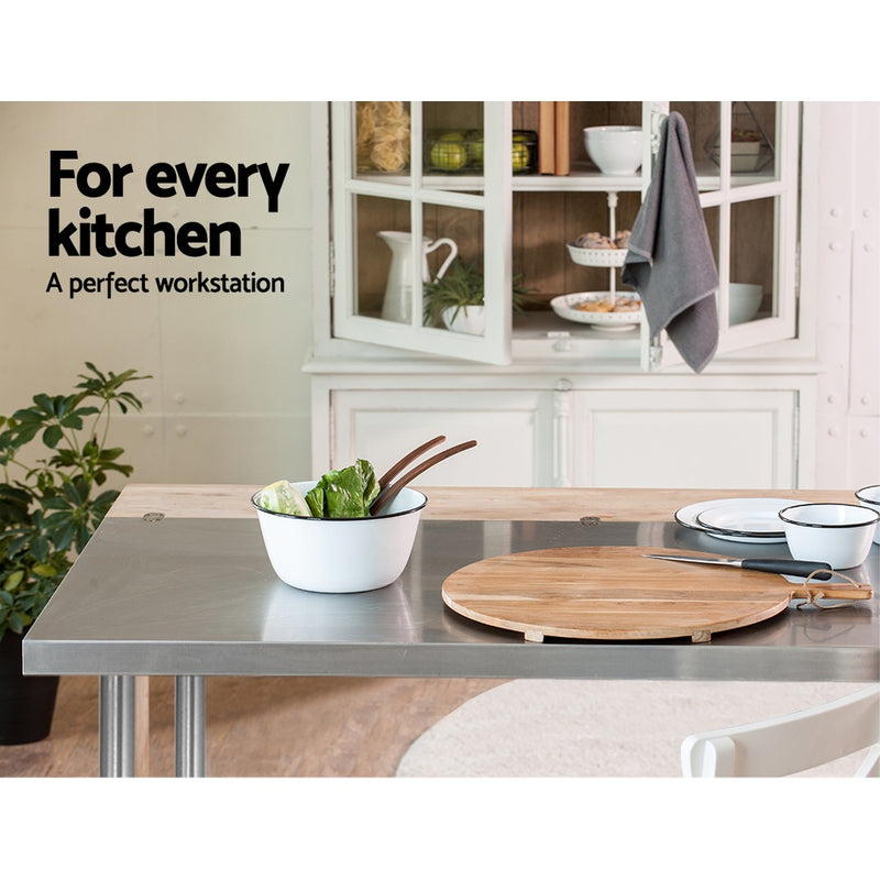 1524x610mm Stainless Steel Kitchen Bench 304