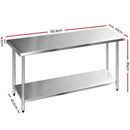 1829x610mm Stainless Steel Kitchen Bench 304