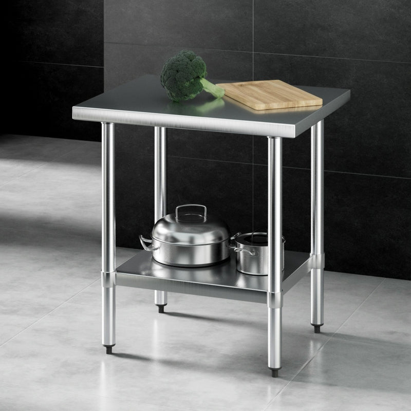 Stainless Steel Kitchen Bench Work Table 610 x760MM 430