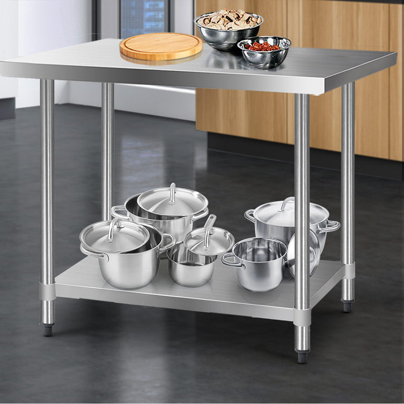 1219x610mm Stainless Steel Kitchen Bench 430