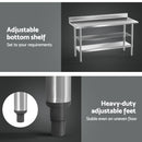 Stainless Steel  Kitchen  Bench w/ Splashback 1500x600MM 430