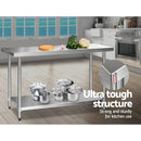 1524x610mm Stainless Steel Kitchen Bench 430