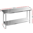 1829x610mm Stainless Steel Kitchen Bench 430