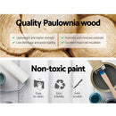 Artiss 2x Bedside Table 3 Drawers Vintage - THYME Blue