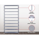 Shoe Rack Cabinet Stackable 10-Tier Grey
