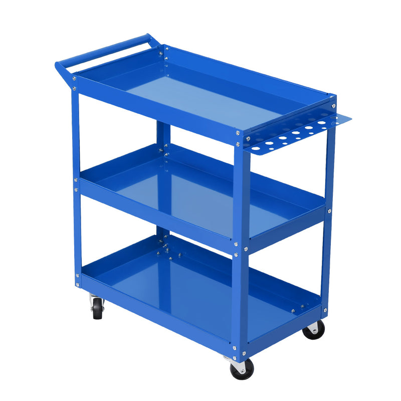 3-Tier Tool Cart Trolley Workshop Garage Storage Organizer Blue