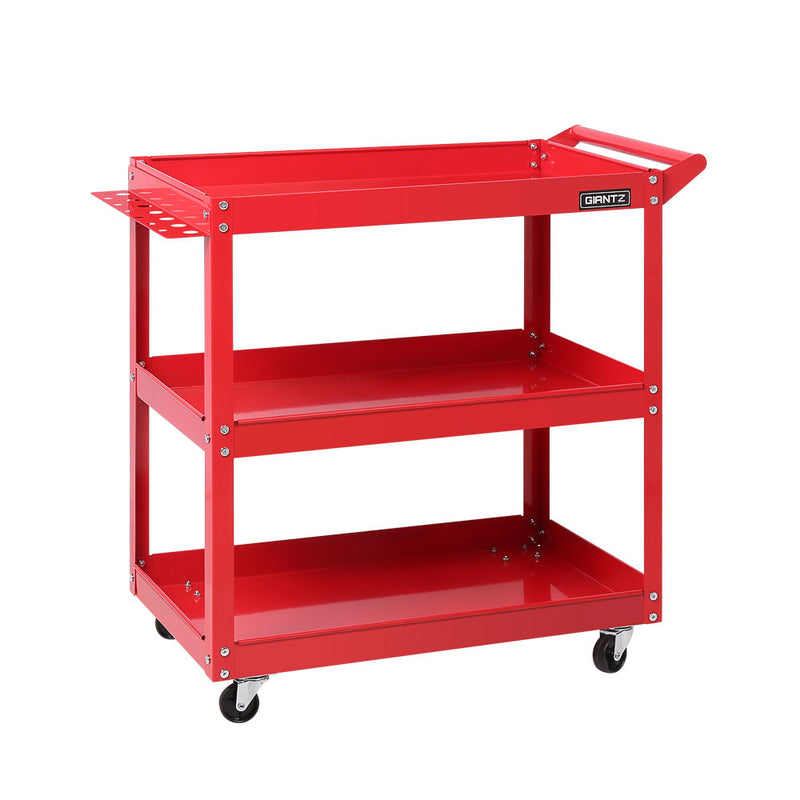 3-Tier Tool Cart Trolley Workshop Garage Storage Organizer Red