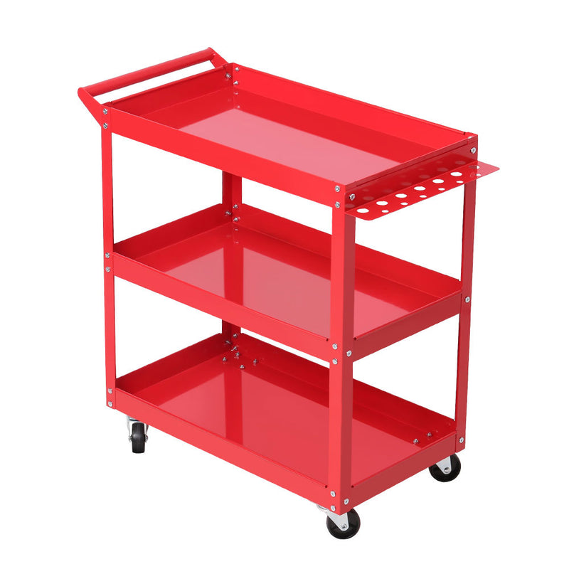 3-Tier Tool Cart Trolley Workshop Garage Storage Organizer Red