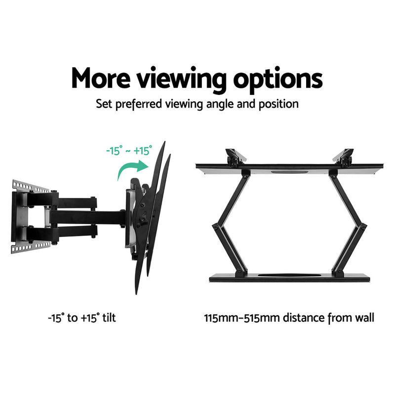 TV Wall Mount Bracket for 32"-80" LED LCD Full Motion Dual Strong Arms