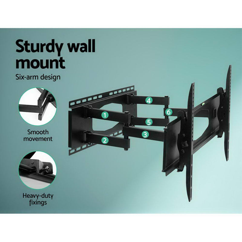 TV Wall Mount Bracket for 32"-80" LED LCD Full Motion Dual Strong Arms