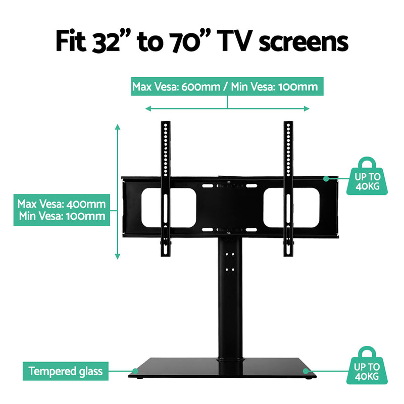 TV Stand Mount Bracket for 32"-70" LED LCD Swivel Tabletop Desktop Plasma