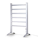 Electric Heated Towel Rail Rack 6 Bars with Timer Clothes Dry Warmer