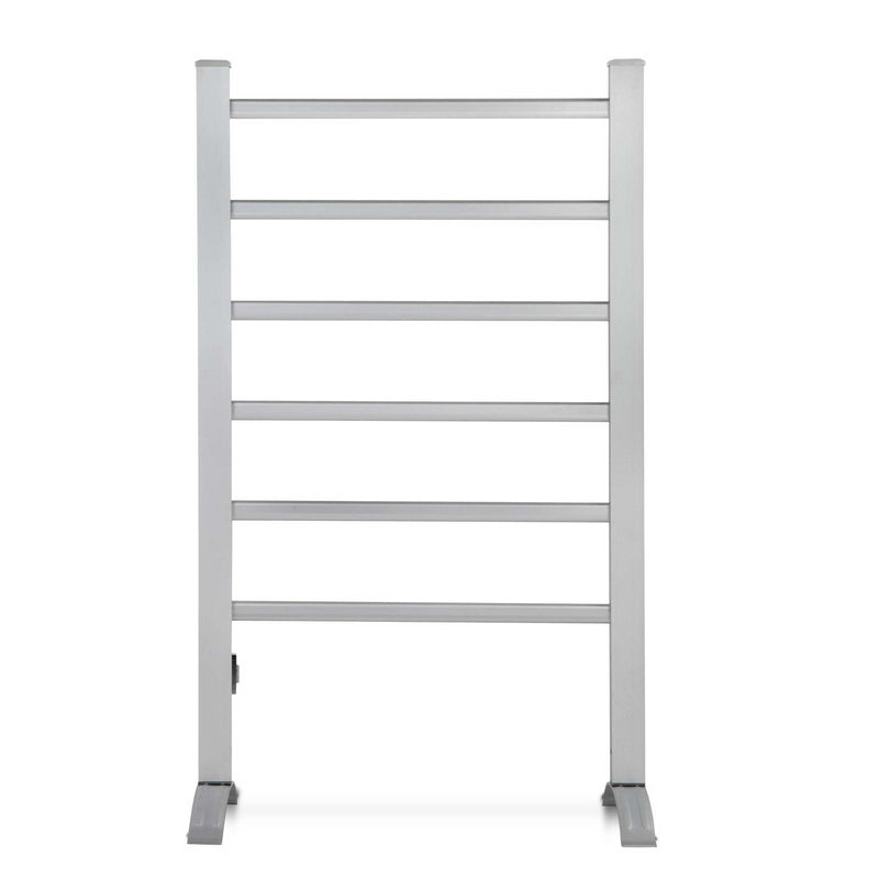 Electric Heated Towel Rail Rack 6 Bars with Timer Clothes Dry Warmer