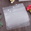A5 (21x14.9cm) Binder Bags - 12 Pieces - Money Folders with Closure - 6 Holes Budget Cash Envelopes for Budgeting - Transparent Zipper Folder - Waterproof PVC Document Pouch Archiving - Transparent