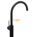 Matt Black Indoor Bathtub Filler Free Standing Mixer Faucet Tap Spout Watermark