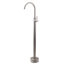 Brushed Nickel Stainless Steel Bathtub Tap Free Standing Faucet Filler Spout Set