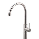 Brushed Nickel Stainless Steel Bathtub Tap Free Standing Faucet Filler Spout Set