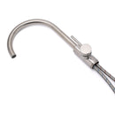 Brushed Nickel Stainless Steel Bathtub Tap Free Standing Faucet Filler Spout Set