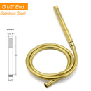 WELS Brushed Gold Bath Tub Mixer Tap Free Standing Faucet Spout Handheld Shower