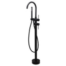 WELS Matt Black Bathtub Filler Free Standing Mixer Faucet Tap Spout HandHeld Set