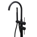 WELS Matt Black Bathtub Filler Free Standing Mixer Faucet Tap Spout HandHeld Set