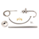 WELS Brushed Nickel Stainless Steel Free Standing Mixer Faucet Tap Spout Handset