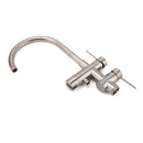 WELS Brushed Nickel Stainless Steel Free Standing Mixer Faucet Tap Spout Handset