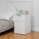 BEDSIDE TABLE - WHITE - SLIM - PULL BRASS