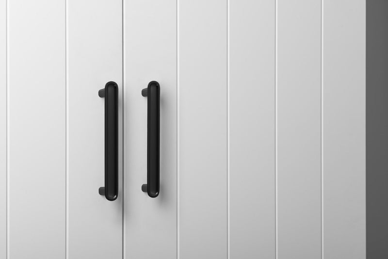 STOCKHOLM STORAGE CUPBOARD - VJ PANEL - DECO BLACK HANDLE