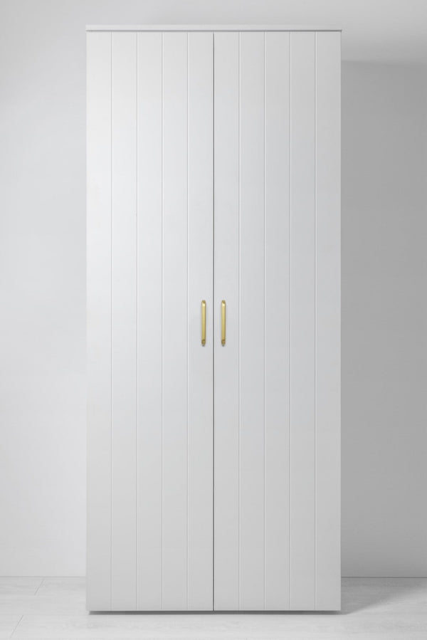 STOCKHOLM STORAGE CUPBOARD - VJ PANEL - HEX GOLD HANDLE