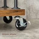 Clothing Garment Rack on Wheels with 5-Tier, Industrial Pipe Style, Rustic Brown