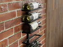 Metal Wall Mount Wine Rack for Wine Bottles, Liquor, Champagne (Holds 10 Bottles)