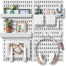 Pegboard Combination Kit with 4 Pegboards and 18 Accessories Modular Hanging for Wall Organiser
