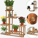 5-Tier Wooden Plant Stand Flower Display Shelf Indoor Outdoor Garden
