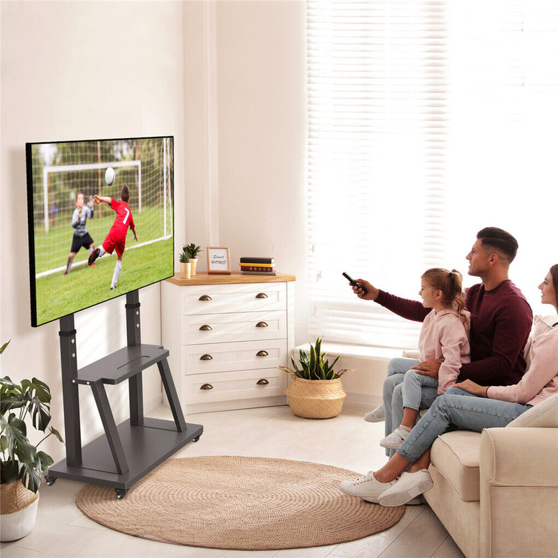 32-100 Heavy Duty TV Wall Mount with Shelf & Wheels
