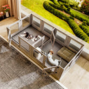 Dog Whelping Box 14 Panels Heavy Duty Puppy Pen with Pad